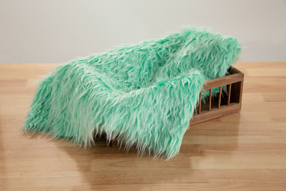 Mint green fluffy discount blanket