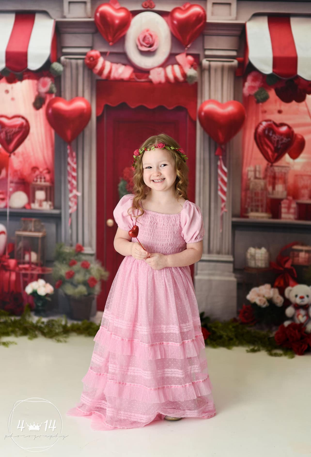 Kate Valentine's Day Pink Love Heart Balloon Room Backdrop Designed by  Emetselch, valentines day