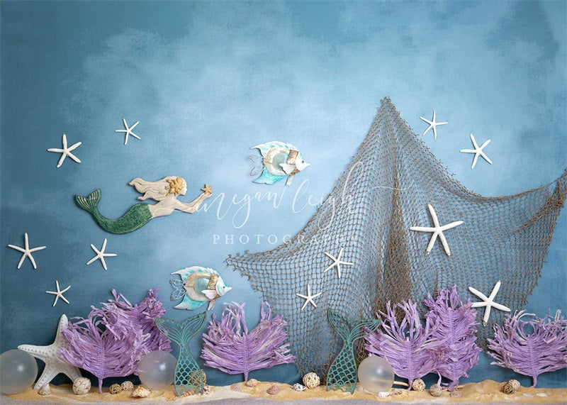 Kate Summer Backdrop Mermaid Birthday for Photography