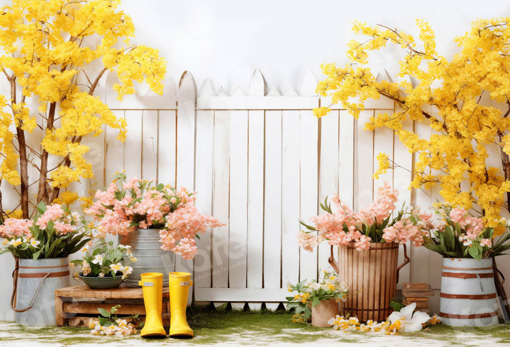 Fence – Flowers Wallpaper Phone –