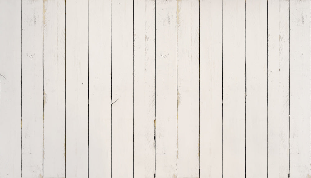 Kate White Retro Wooden Wall Rubber Floor Mat, 8x5ft(2.5x1.5m)
