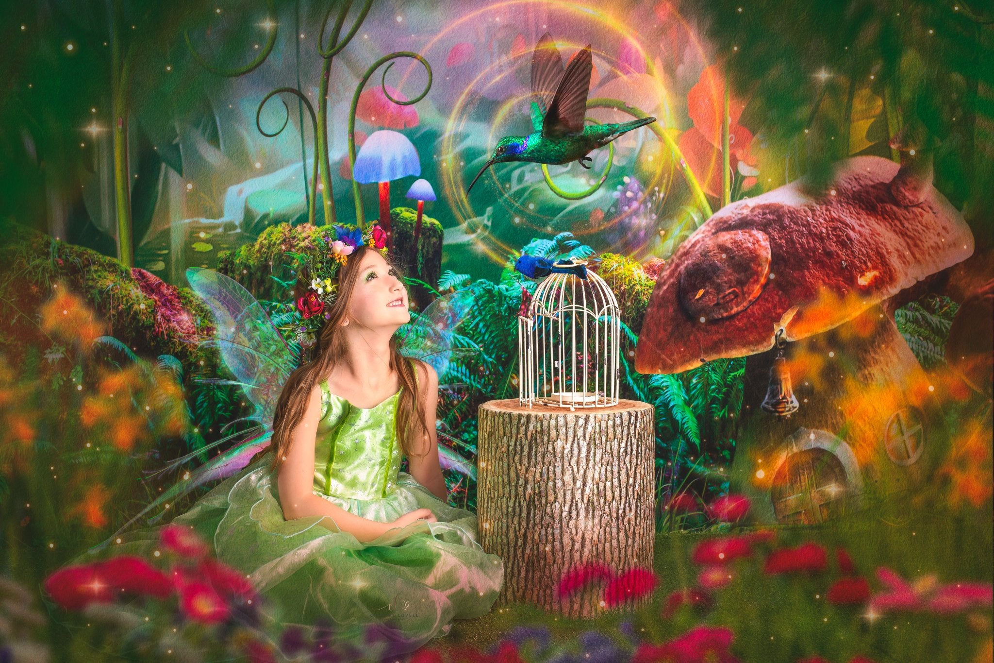 Kate Children Fairy Tale Forest Mushrooms Backdrops