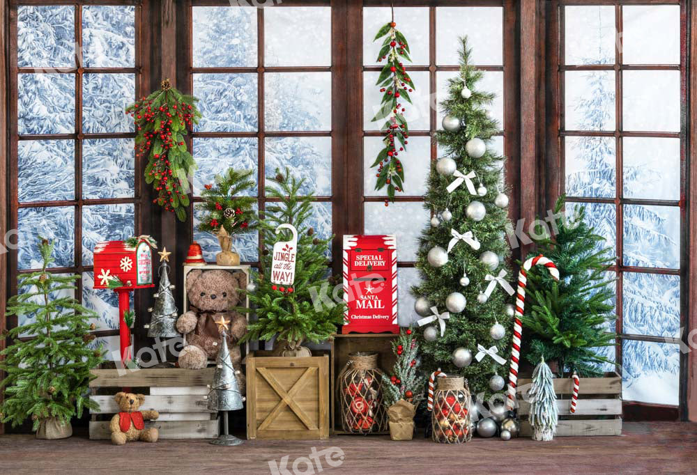 Kate Christmas Decorate Tree Gifts Window Backdrop Designed by Emetselch