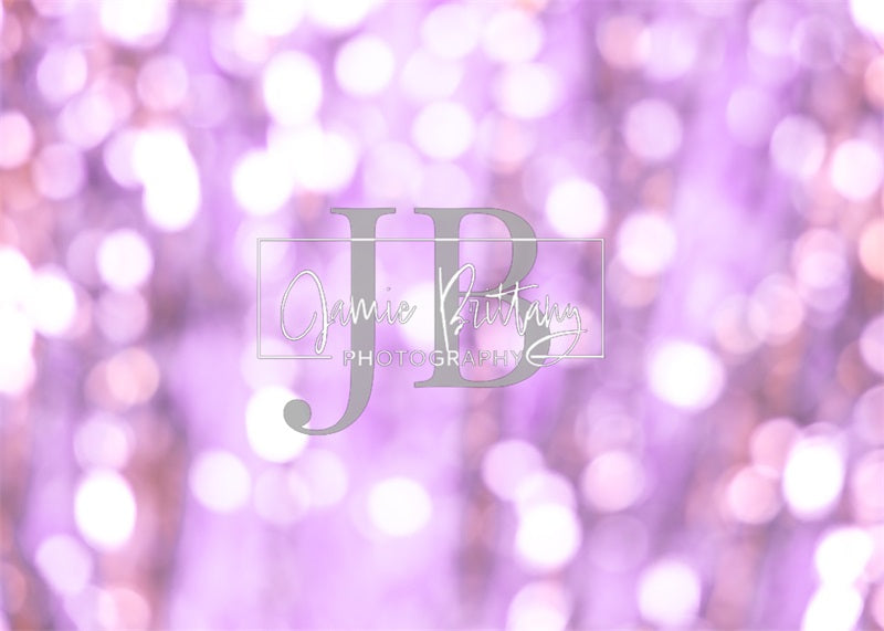 Silver Glitter Bokeh Printed Backdrop