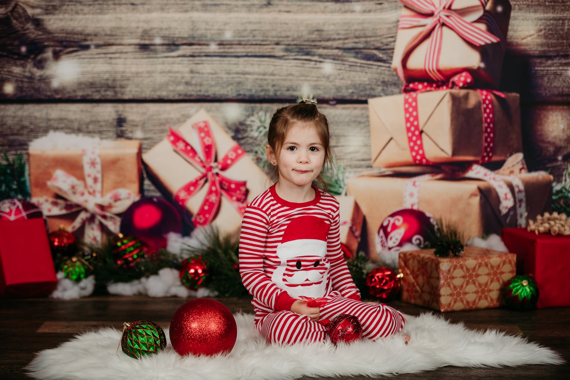 Christmas Lodge Backdrop and Reclaimed Wood Floor Drop Bundle