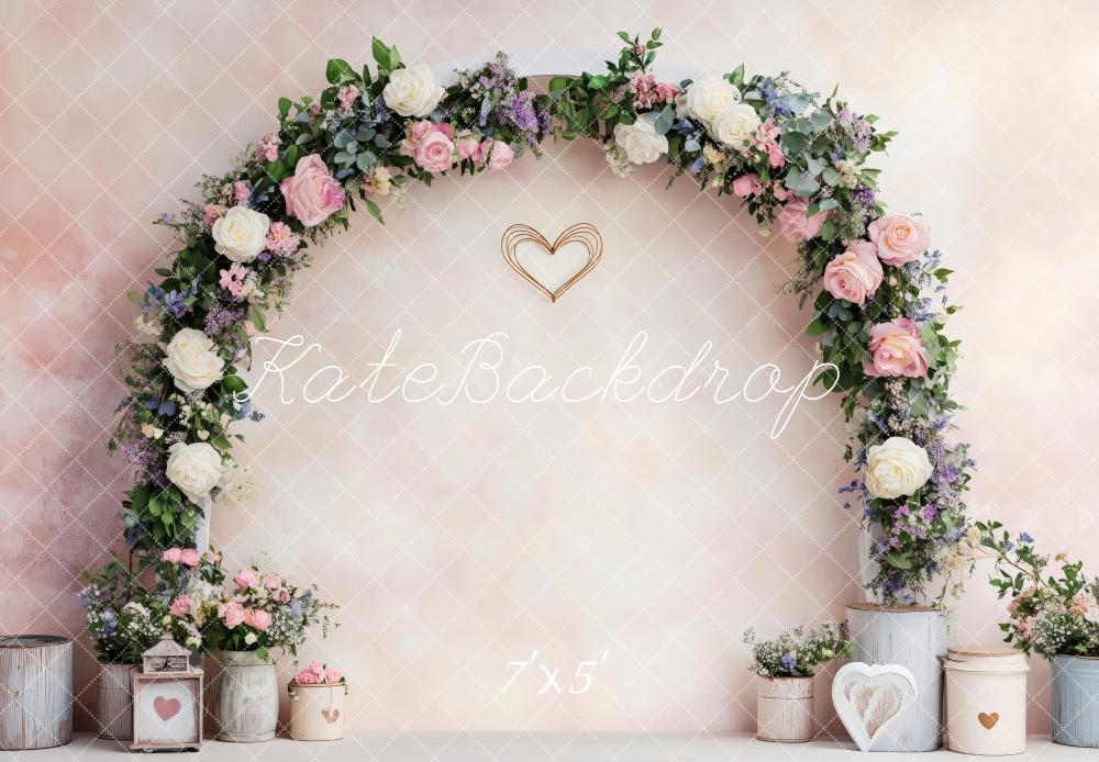 Kate Valentine Flower Arch Romantic Backdrop Designed by Patty Roberts