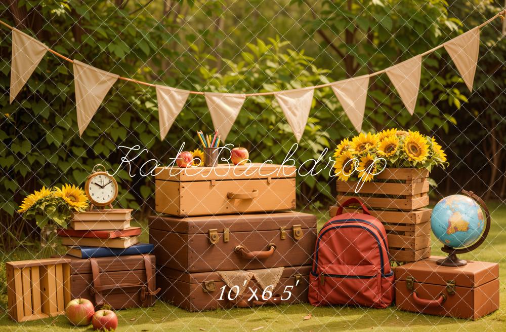 Kate Back to School/Graduation Outdoor Sunflower Globe Backdrop Designed by Emetselch