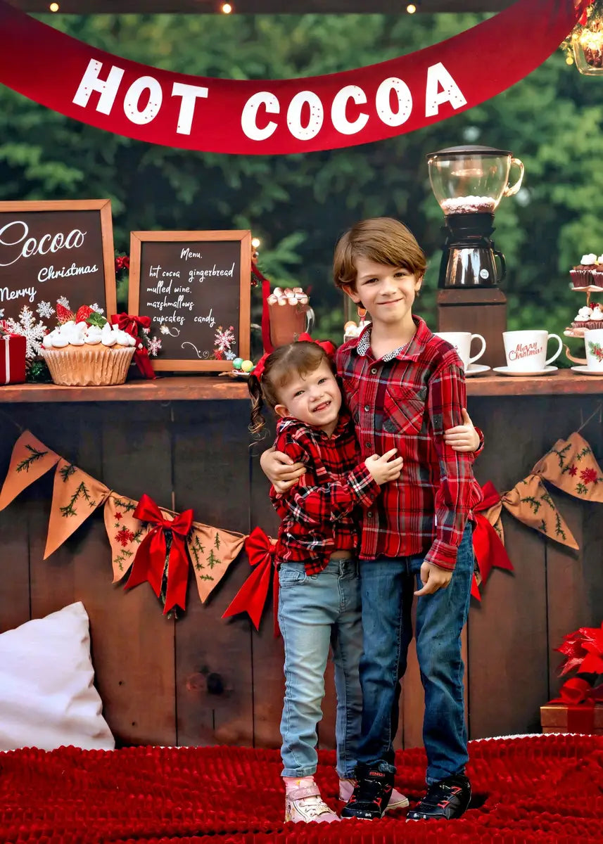 Kate Christmas Garden Hot Cocoa Booth Backdrop Designed by Emetselch