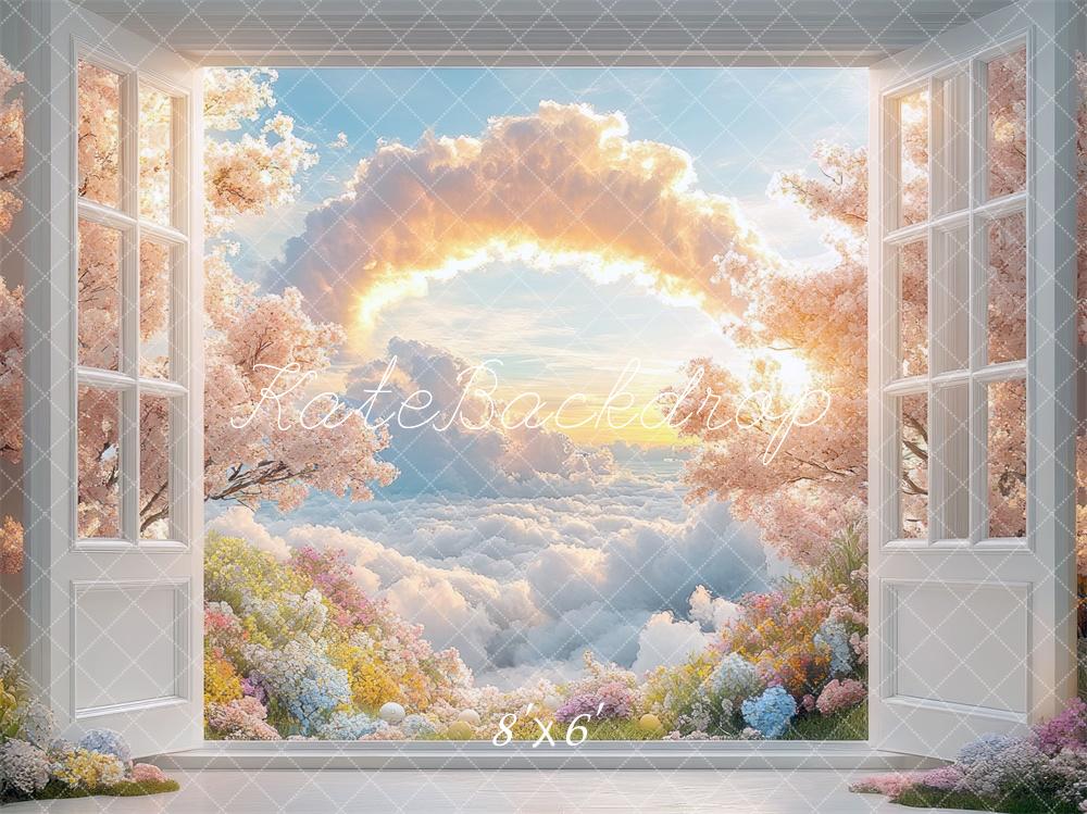 Kate Fantasy Cloud Floral Open Door Backdrop Designed by Mini MakeBelieve