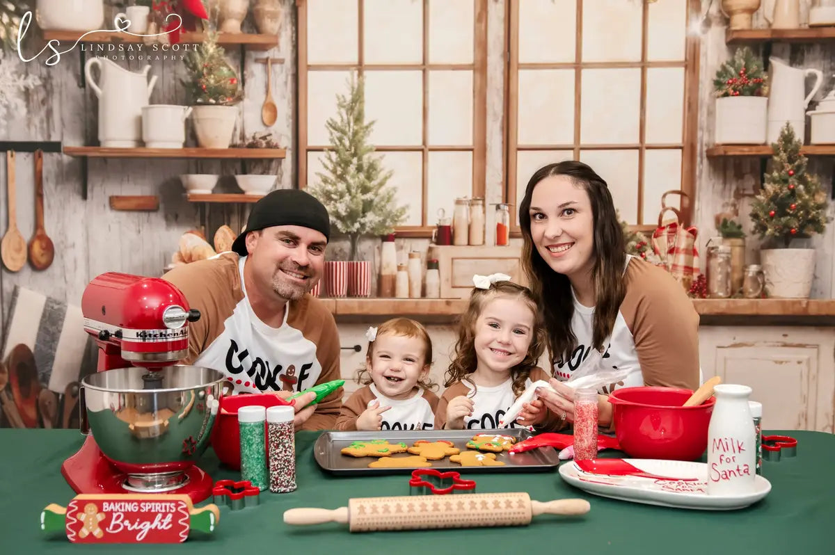 Kate White Christmas Kitchen Backdrop Designed by Emetselch