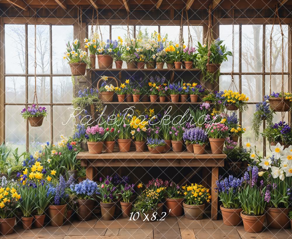 Kate Spring Flower Window Garden Backdrop Designed by Emetselch