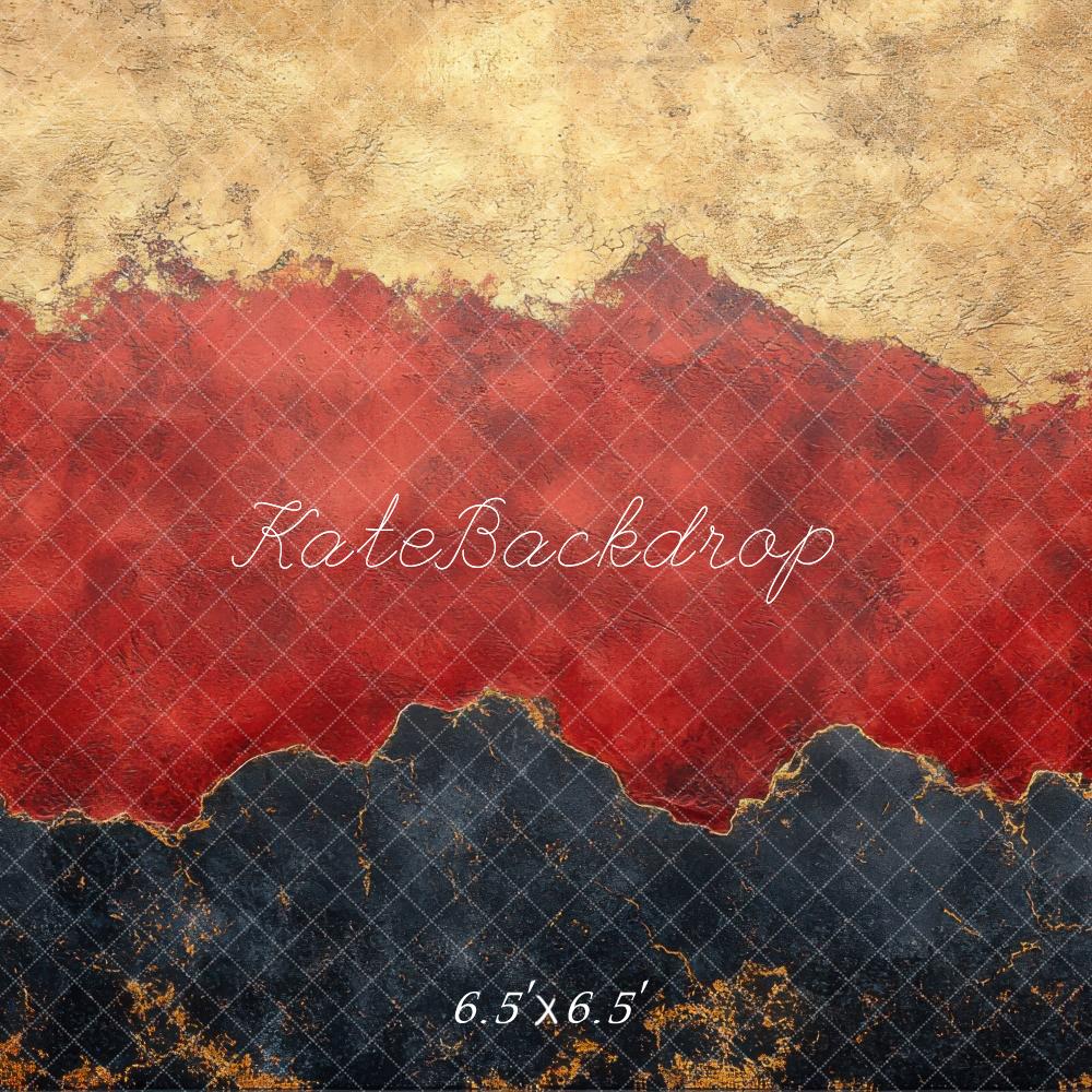 Kate Abstract Texture Gradient Gold Red Backdrop Designed by Mini MakeBelieve