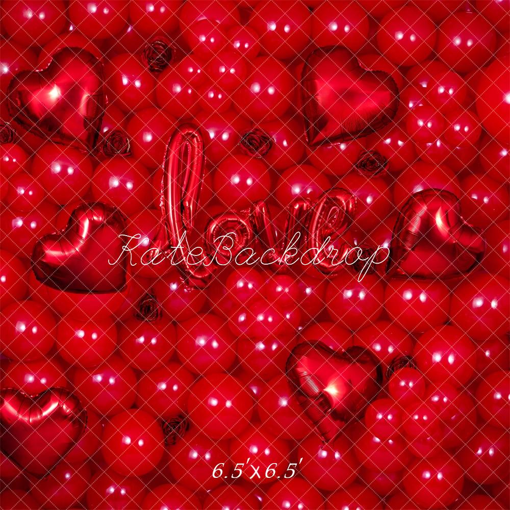 Kate Valentine Red Heart Balloon Backdrop Designed by Mini MakeBelieve