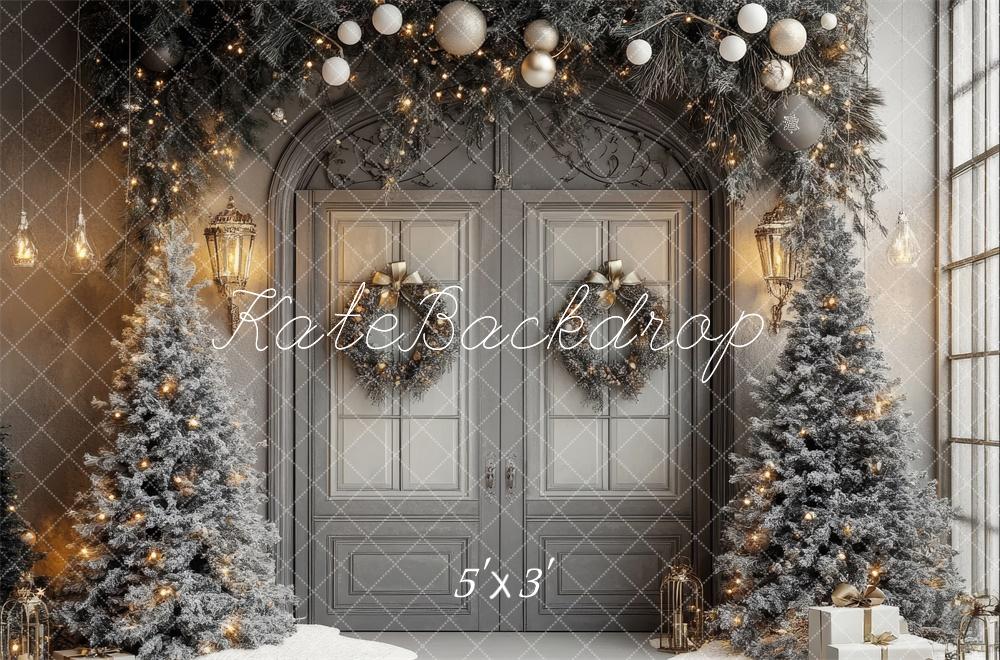 Kate Christmas Tree Winter Arched Door Backdrop Designed by Lidia Redekopp