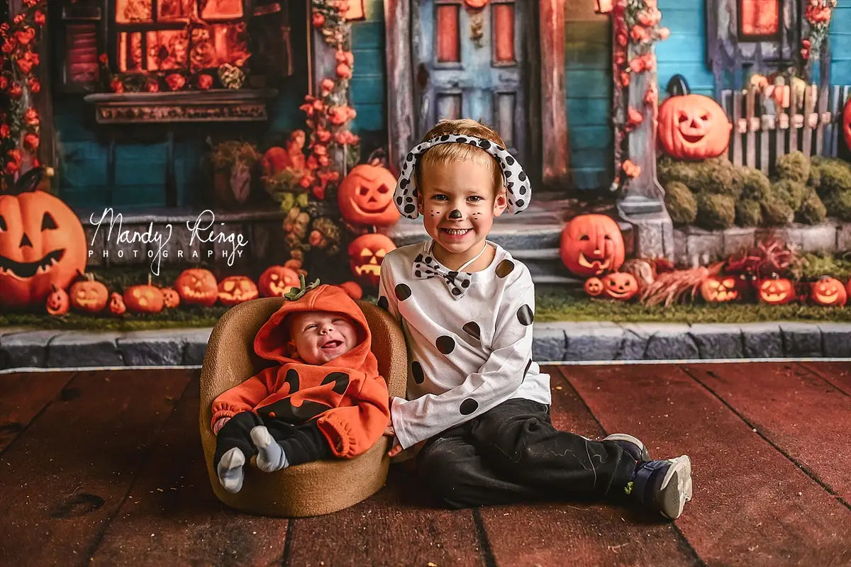 Kate Whimsical Halloween House Backdrop Designed by Mandy Ringe Photography