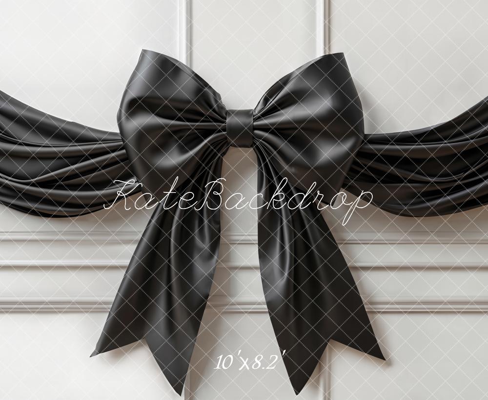 Kate Elegant Black Bow Ribbon Backdrop Designed by Emetselch