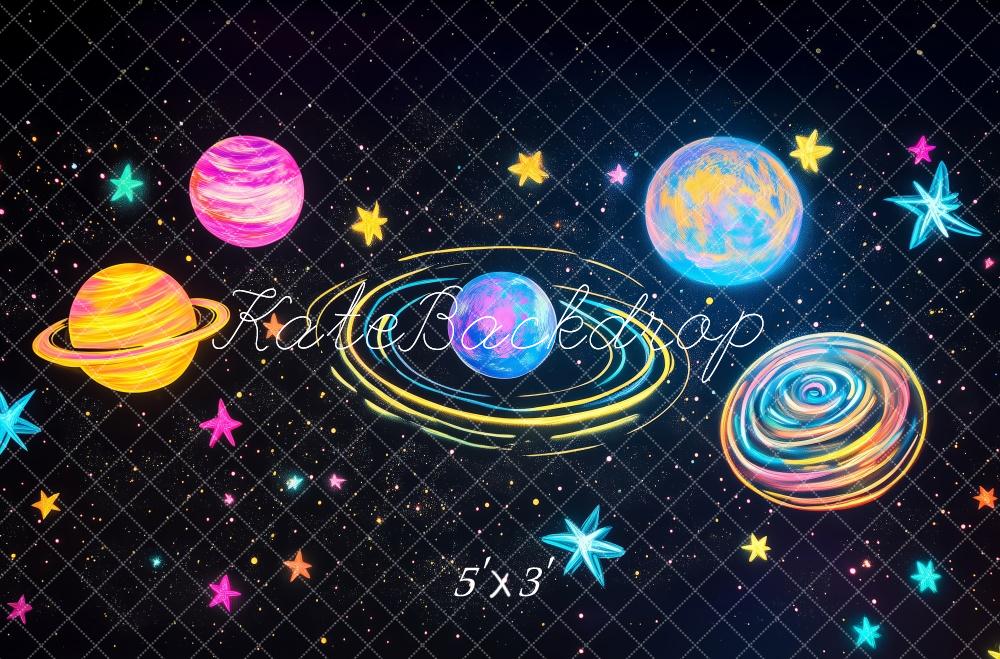 Kate Colorful Outer Space Planets Backdrop Designed by Patty Roberts