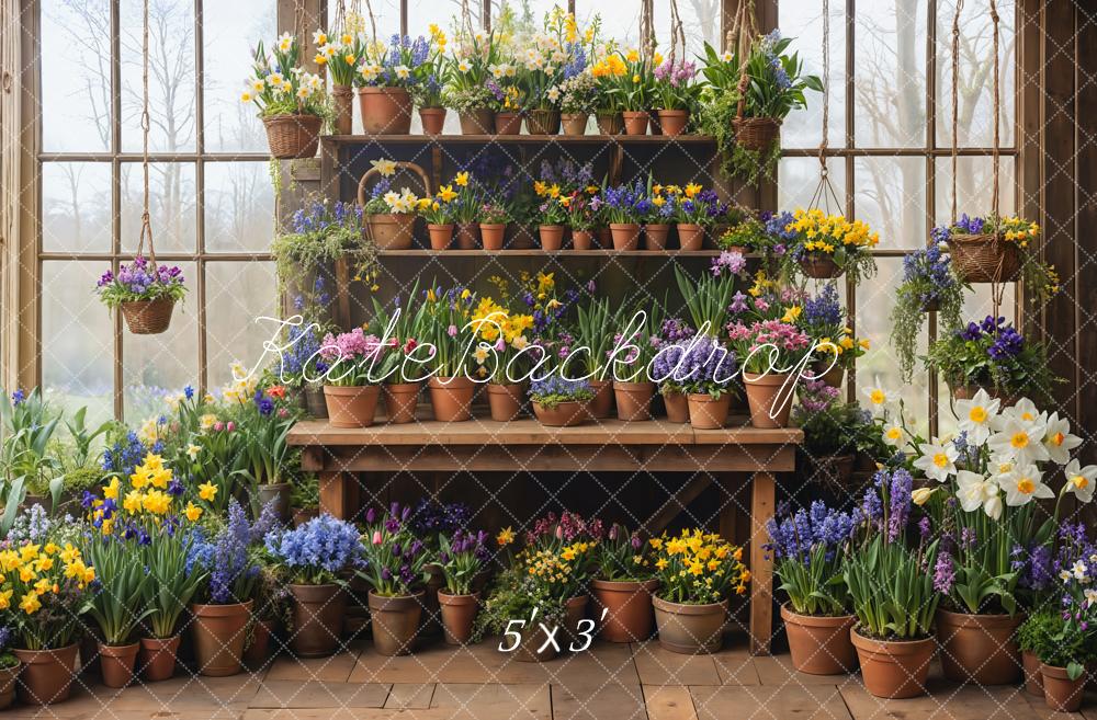 Kate Spring Flower Window Garden Backdrop Designed by Emetselch