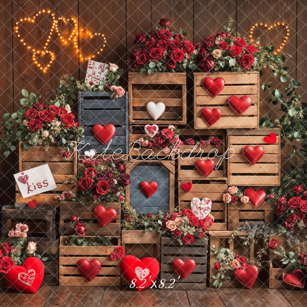 Kate Valentine's Day Heart Backdrop Designed by Emetselch