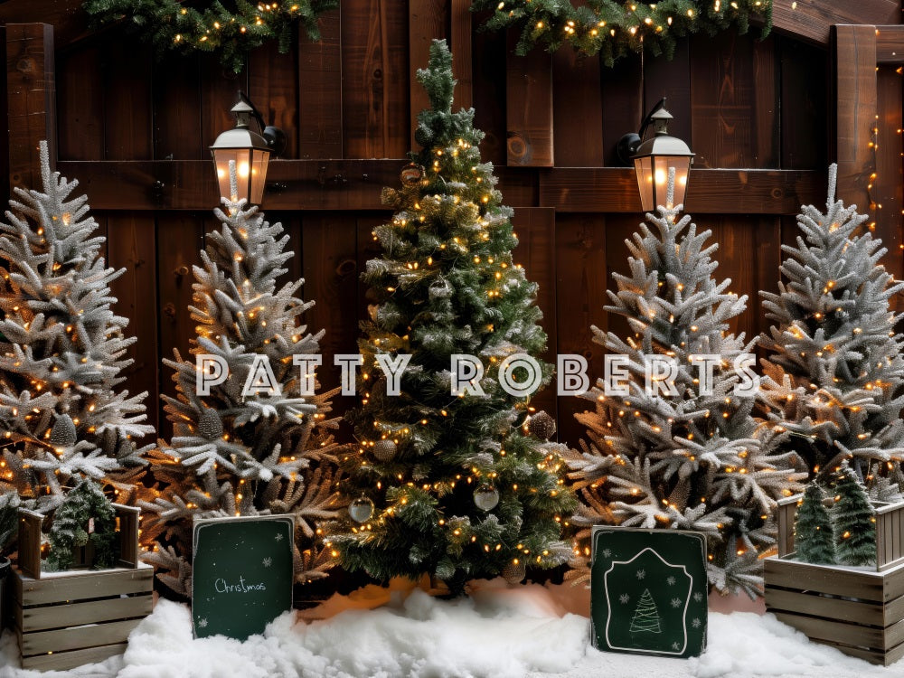 Kate Rustic Christmas Tree Store Backdrop Designed by Patty Robert