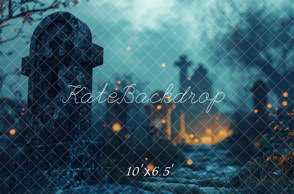 Fondo de Cementerio Espeluznante de Halloween Diseñado por Lidia Redekopp