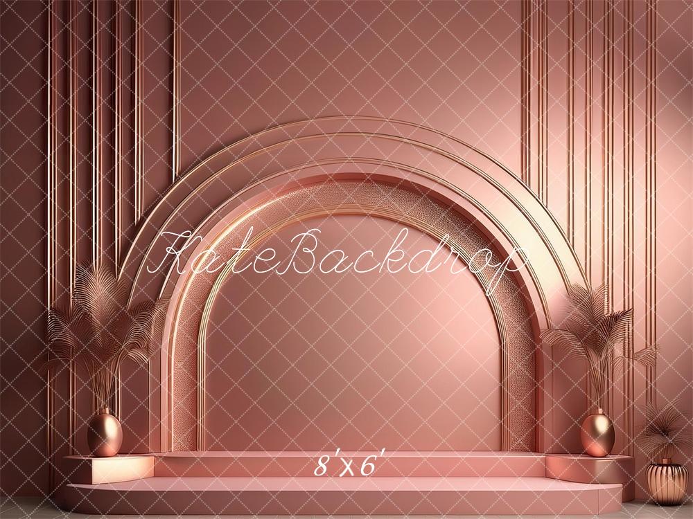 Kate Pink Fine Art Arch Metallic Wedding Backdrop Designed by Megan Leigh Photography