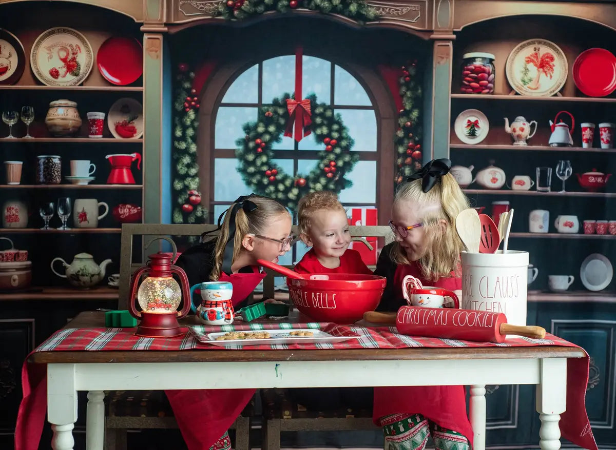 Kate Christmas Vintage Cupboard Kitchen Backdrop Designed by Emetselch