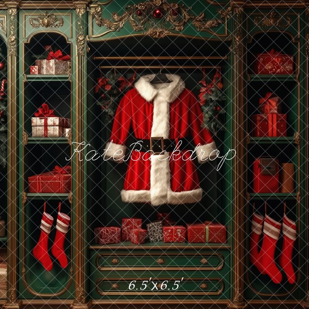 Kate Christmas Santa Coat Cabinet Backdrop Designed by Patty Roberts