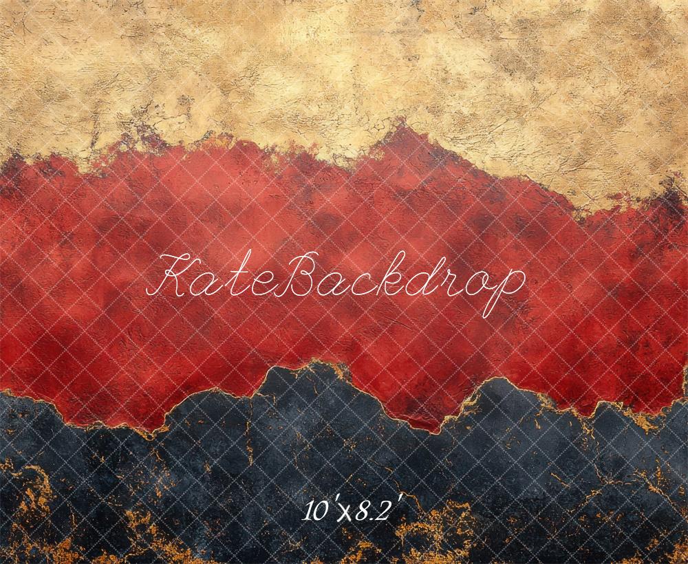 Kate Abstract Texture Gradient Gold Red Backdrop Designed by Mini MakeBelieve