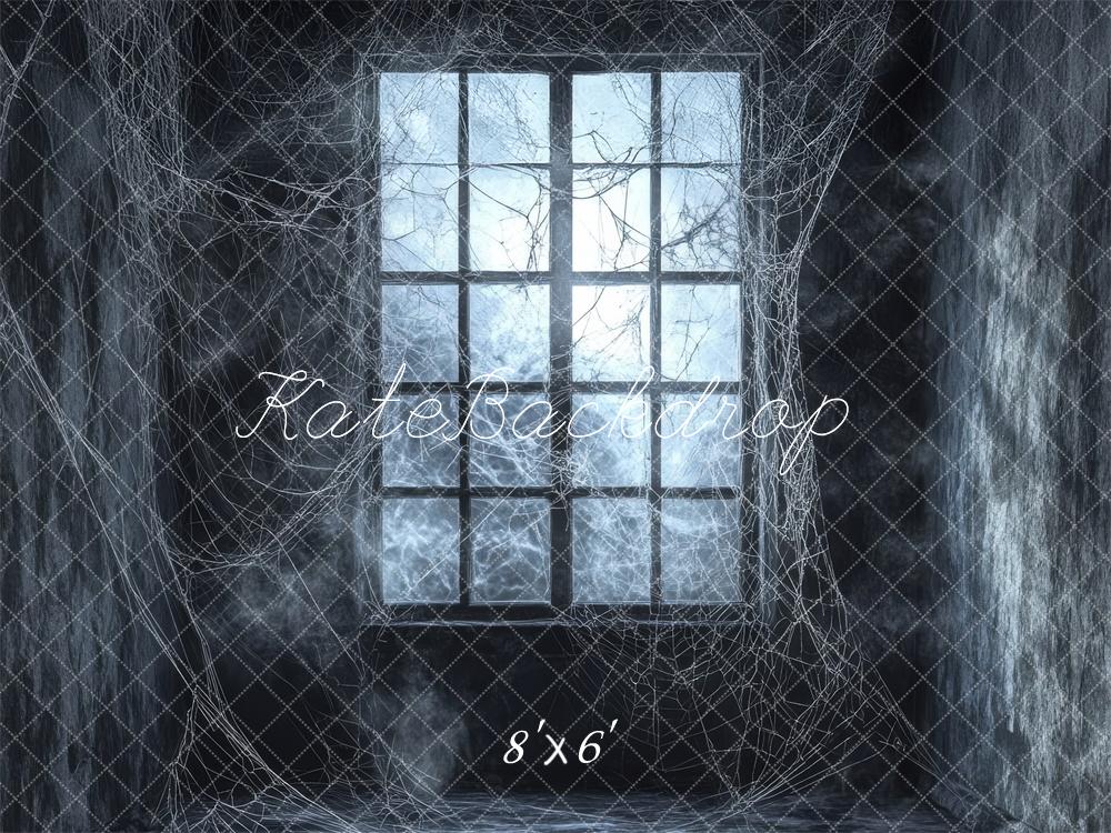 Haunted Window Spider Web Foto Achtergrond Designed by Lidia Redekopp