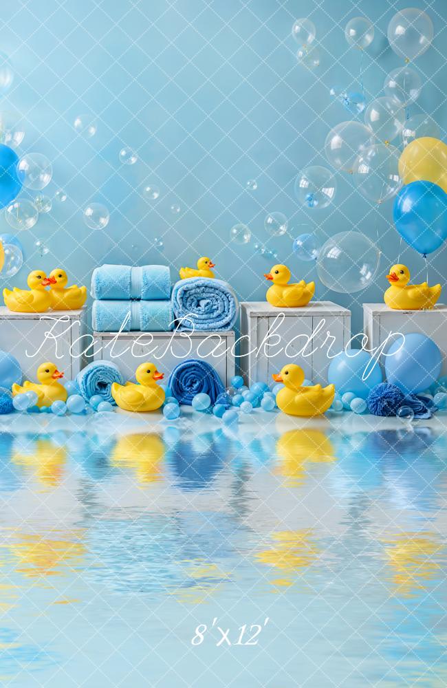 Kate Cake Smash Duck Balloon Shower Bubble Backdrop Designed by Emetselch