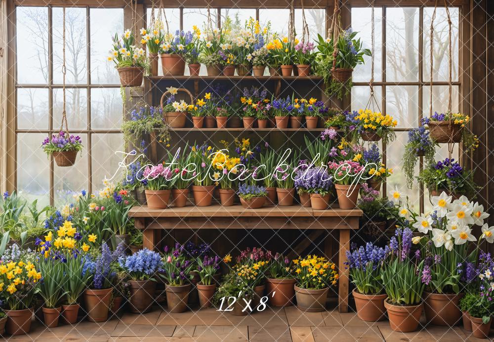 Kate Spring Flower Window Garden Backdrop Designed by Emetselch