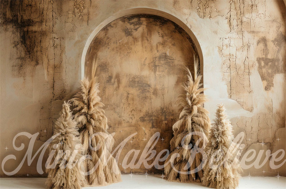 Fondo de pared arqueado roto beige boho Diseñado por Mini MakeBelieve