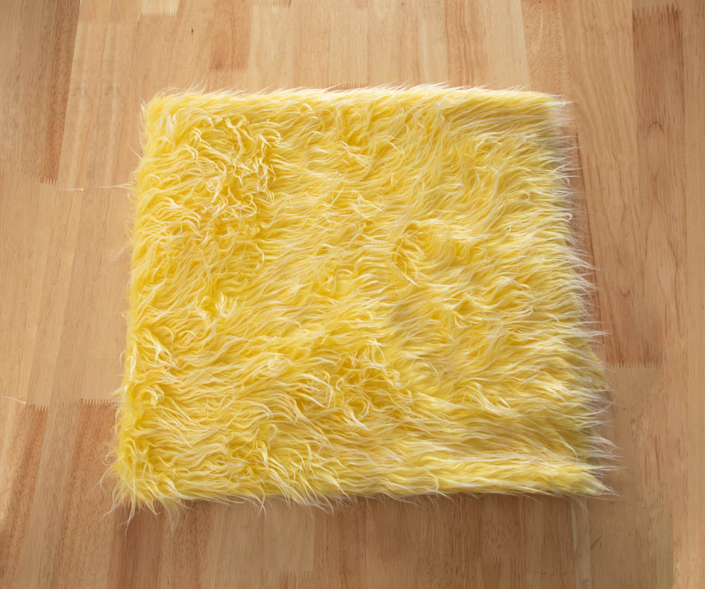 Yellow faux fur discount blanket