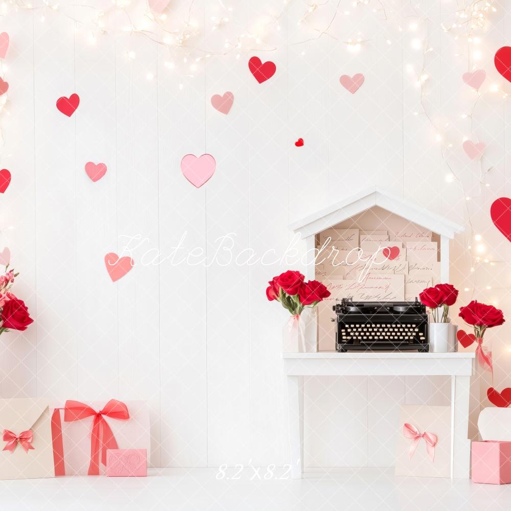 Kate Valentine Vintage Typewriter Heart Backdrop Designed by Patty Roberts