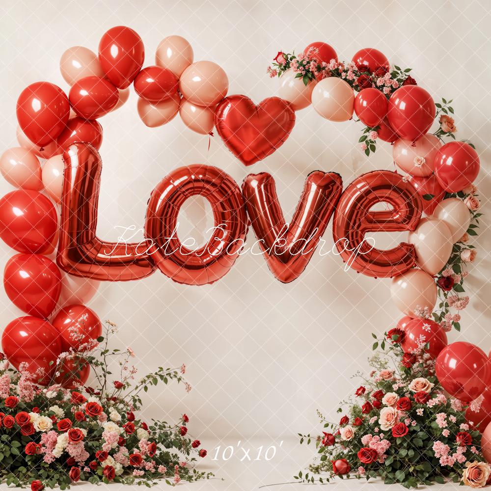 Lightning Deal #1 Kate Valentine's Day Love Balloon Arch Backdrop Designed by Emetselch