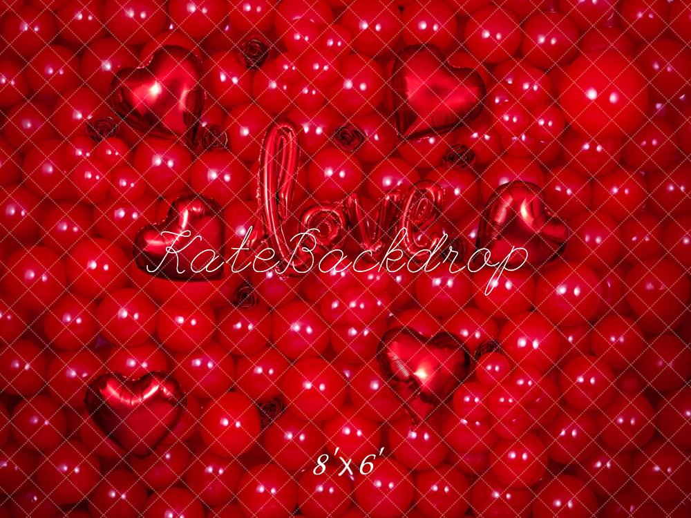 Kate Valentine Red Heart Balloon Backdrop Designed by Mini MakeBelieve