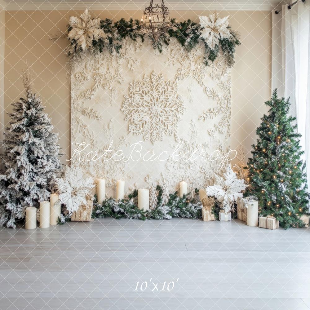 Kate Christmas Tree Snowflake Crochet Tapestry Backdrop Designed by Lidia Redekopp