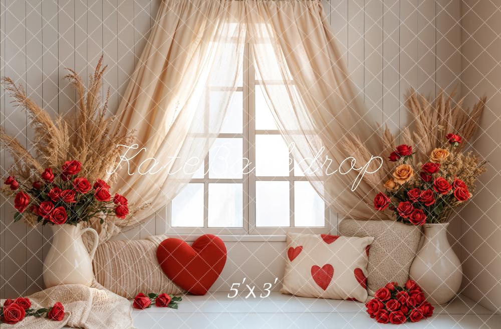 TEST Kate Valentine Boho Curtain Window Backdrop Designed by Emetselch