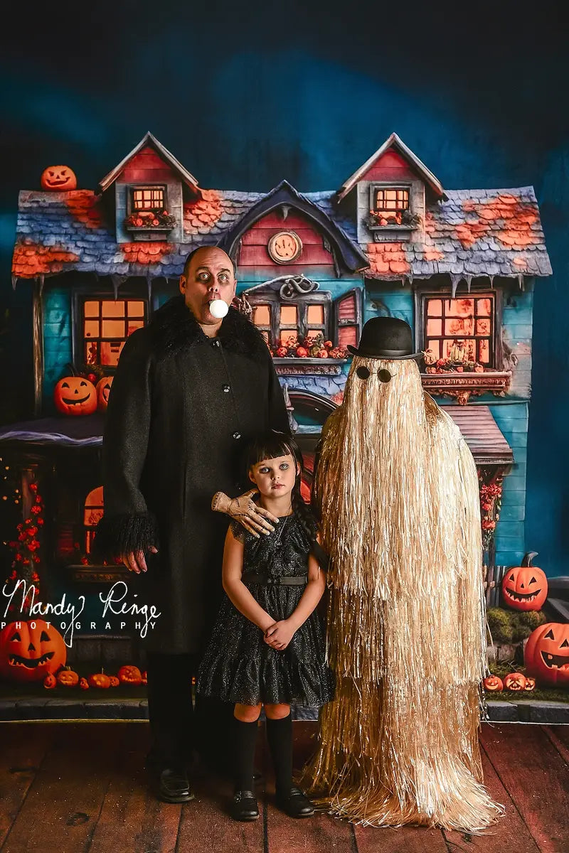 Kate Whimsical Halloween House Backdrop Designed by Mandy Ringe Photography