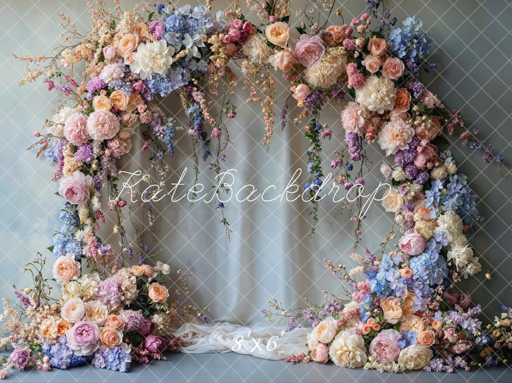 Kate Spring Flower Arch Pastel Wedding Backdrop Designed by Emetselch