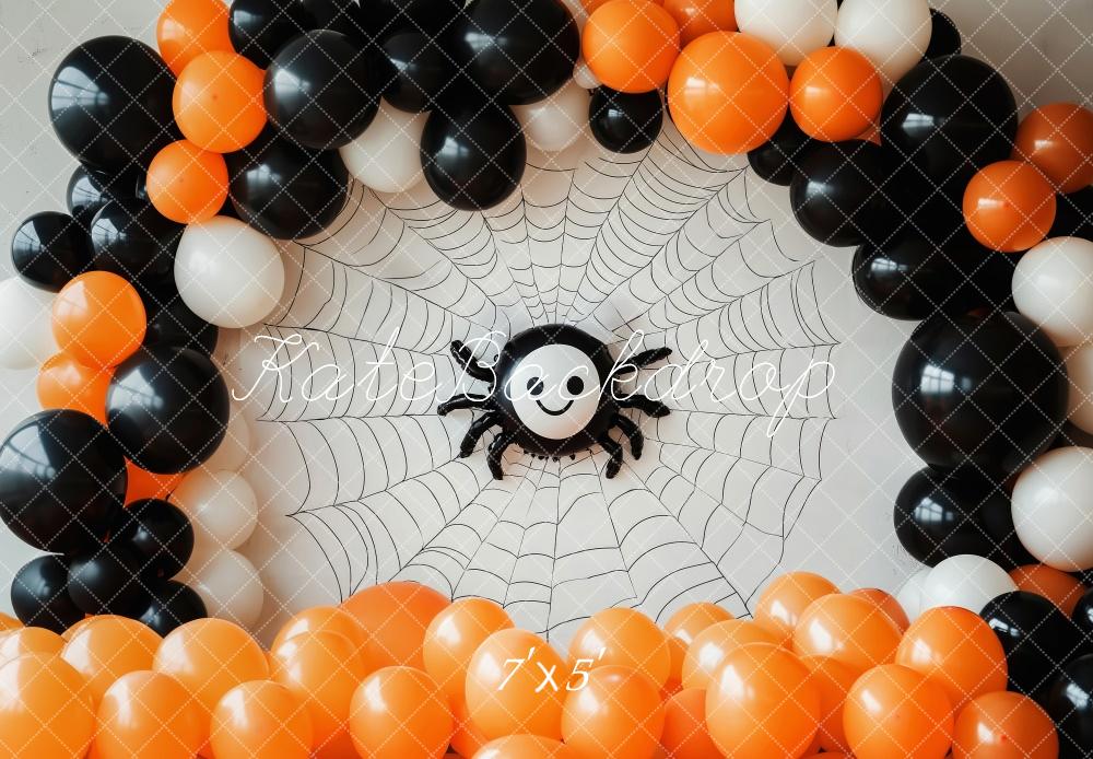 Fondo de globo de telaraña de Halloween diseñado por Patty Roberts