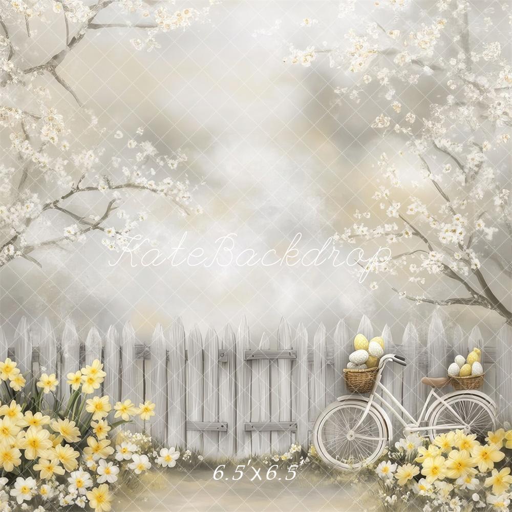 Fondo de Flores de Bicicleta de Arte Fino de Primavera Diseñado por Lidia Redekopp