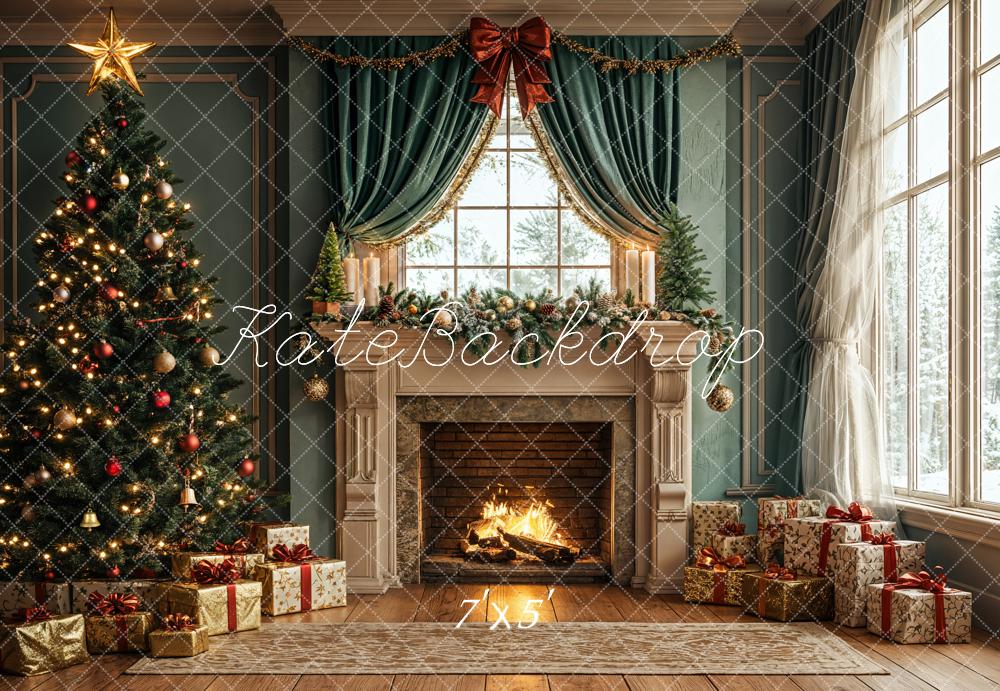 TEST Kate Christmas Tree Fireplace Gifts Window Backdrop Designed by Emetselch