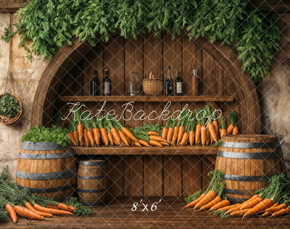 Kate Easter Rustic Carrot Farmhouse Backdrop Designed by Emetselch