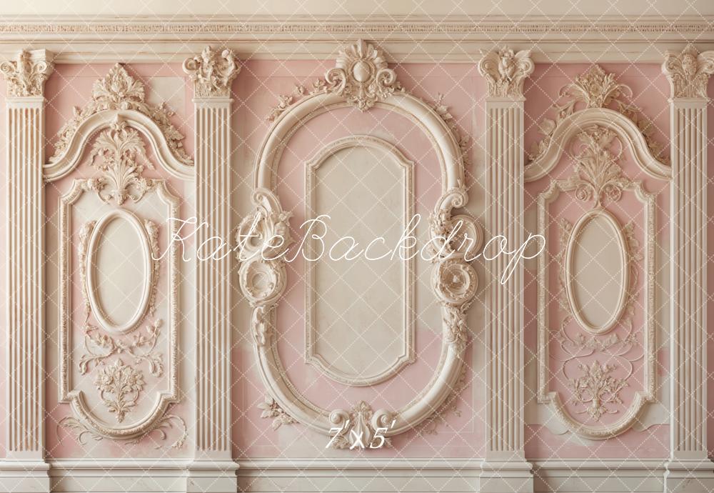 Kate Pink Retro Carved Wall Backdrop Designed by Emetselch