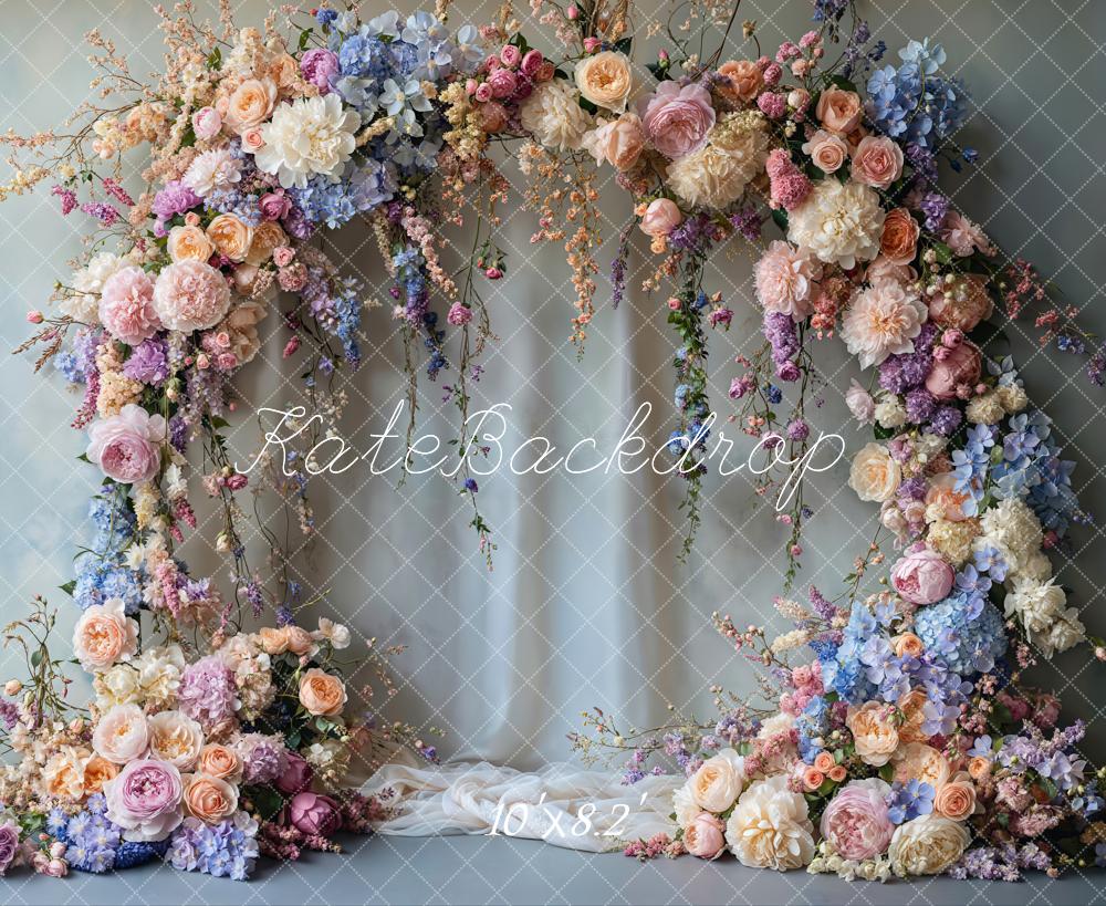 Kate Spring Flower Arch Pastel Wedding Backdrop Designed by Emetselch