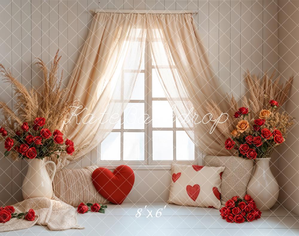 Kate Valentine Boho Curtain Window Backdrop Designed by Emetselch