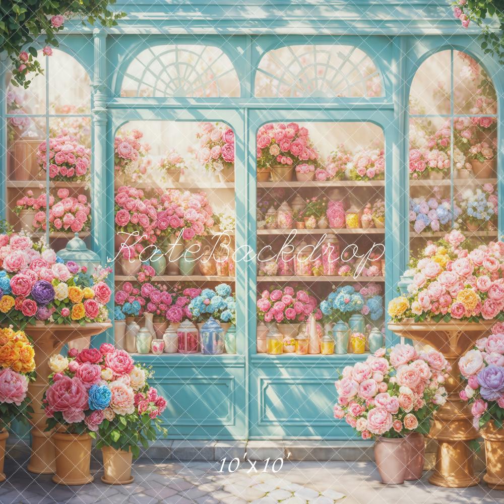 Kate Spring Floral Shop Arched Window Backdrop Designed by Emetselch