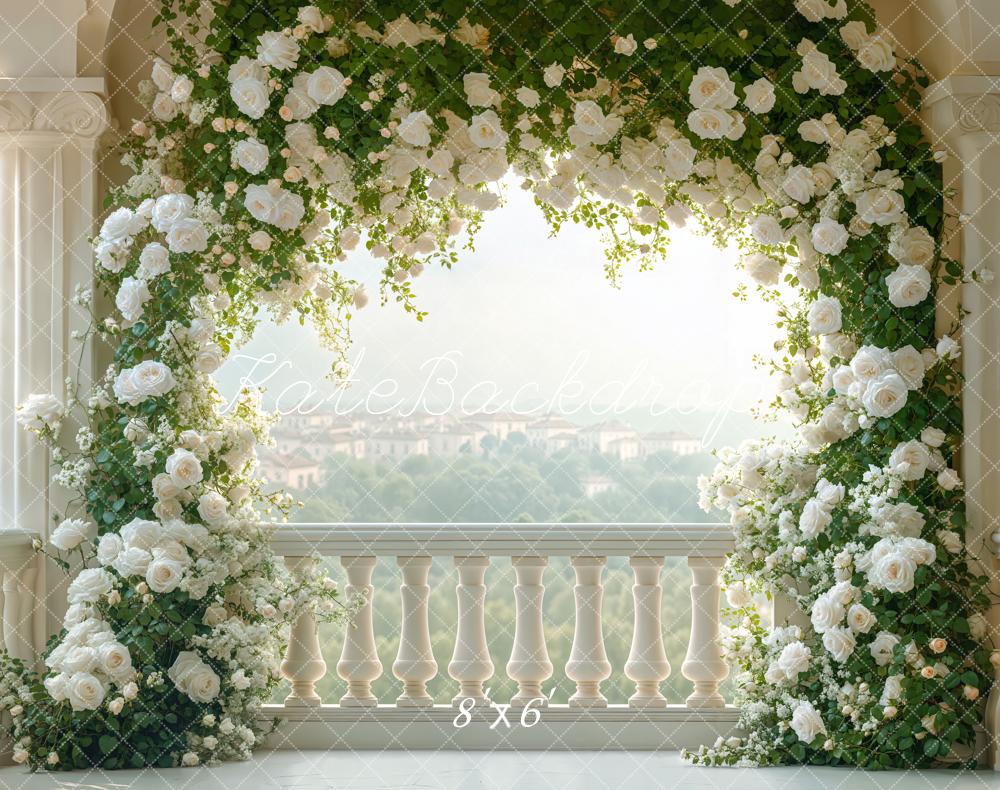 Kate Wedding Flower Arch Balcony Backdrop Designed by Emetselch